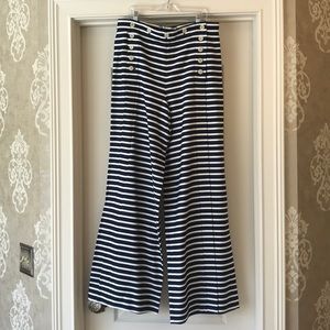 Nautical J Crew wide leg pant